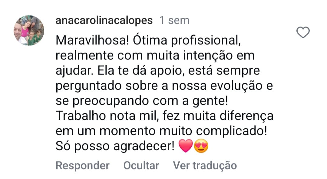 Depoimento de Ana Carolina