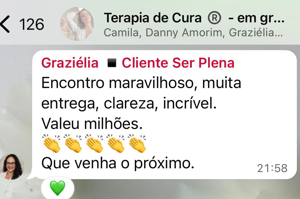 Depoimento 2 — Encontro maravilhoso — valeu milhões.