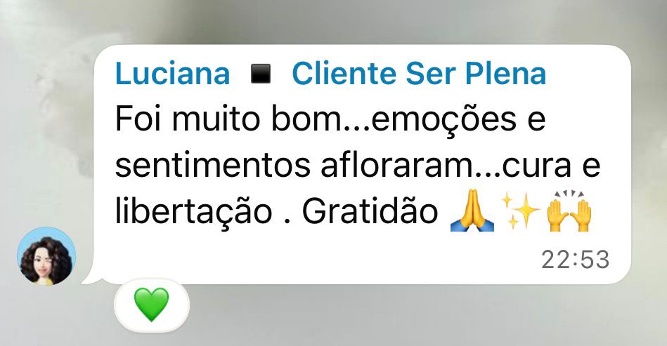 Depoimento 7 — Cura e libertação. Gratidão.