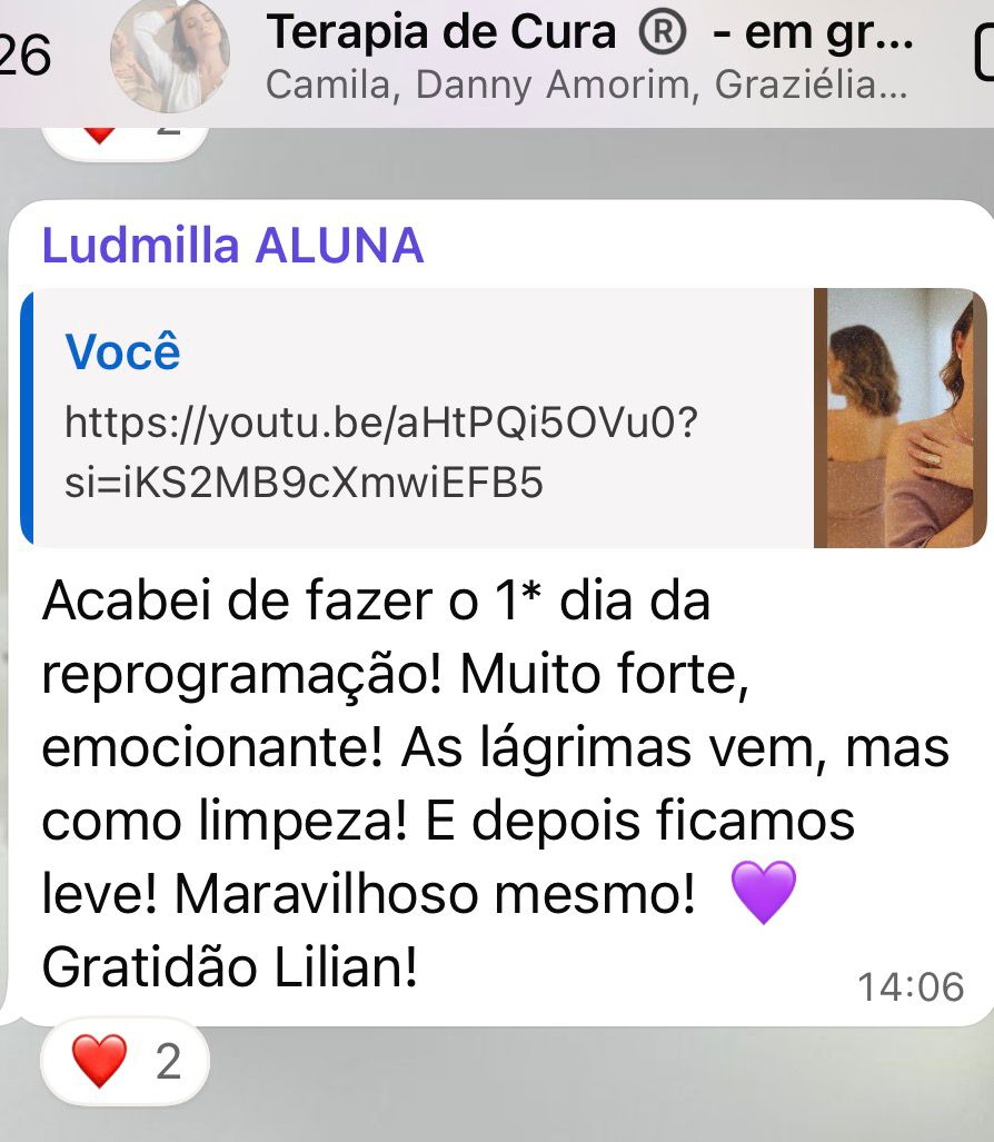 Depoimento 8 — As lágrimas vêm como limpeza — depois, leveza.