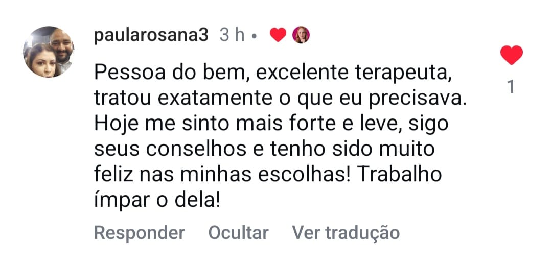 Depoimento de Paula Rosana